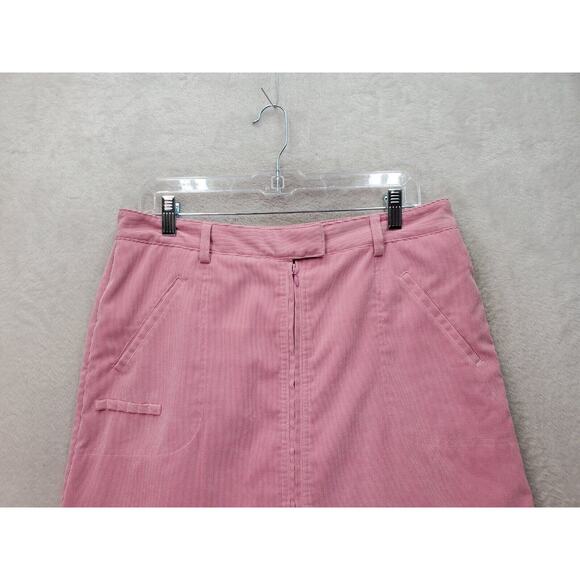 CR by Golf Straight & Pencil Skirt Womens Size 8 Pink Corduroy Zip Front Pockets - Picture 4 of 9